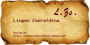 Linges Zseraldina névjegykártya